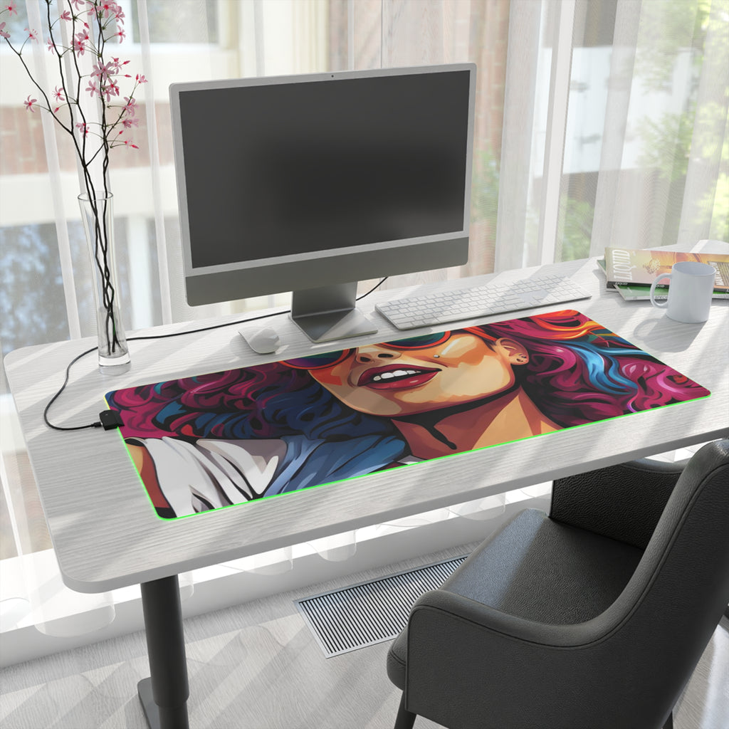 LED Gaming Mouse Pad with Leading a New Path Design for LGBTQ+ Pride, view 28
