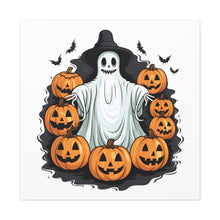 DistinctInk Canvas Wall Art with Ghost Skeleton Pumpkins Pattern for Halloween