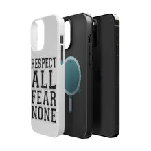 DistinctInk ToughCase for Apple iPhone, Compatible with MagSafe Charging - Respect All Fear None