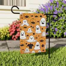 DistinctInk Garden & House Banner Flag with Ghoulish Bats and Pumpkins Design for Halloween