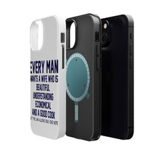 DistinctInk ToughCase for Apple iPhone, Compatible with MagSafe Charging - Every Man Wants Wife Who is Beautiful