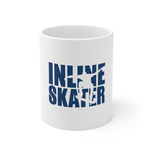 DistinctInk Glossy White Coffee / Tea Mug - Inline Skater - Skating