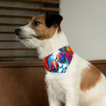 DistinctInk Adjustable Pet Banana Collar with Leading with Courage and Grace Design for LGBTQ+ Pride