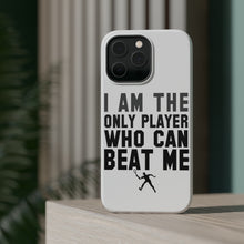 DistinctInk ToughCase for Apple iPhone, Compatible with MagSafe Charging - I Am The Only Player Who Can Beat Me Tennis