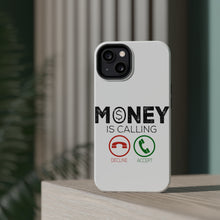DistinctInk ToughCase for Apple iPhone, Compatible with MagSafe Charging - Money Is Calling Decline or Accept