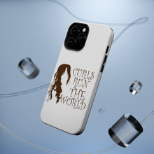 DistinctInk ToughCase for Apple iPhone, Compatible with MagSafe Charging - Curls Run the World