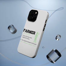 DistinctInk ToughCase for Apple iPhone, Compatible with MagSafe Charging - Farmer Definition - Few Who Feeds Many