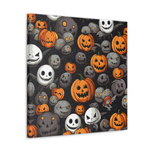 DistinctInk Canvas Wall Art with Haunted Harvest Time for Halloween