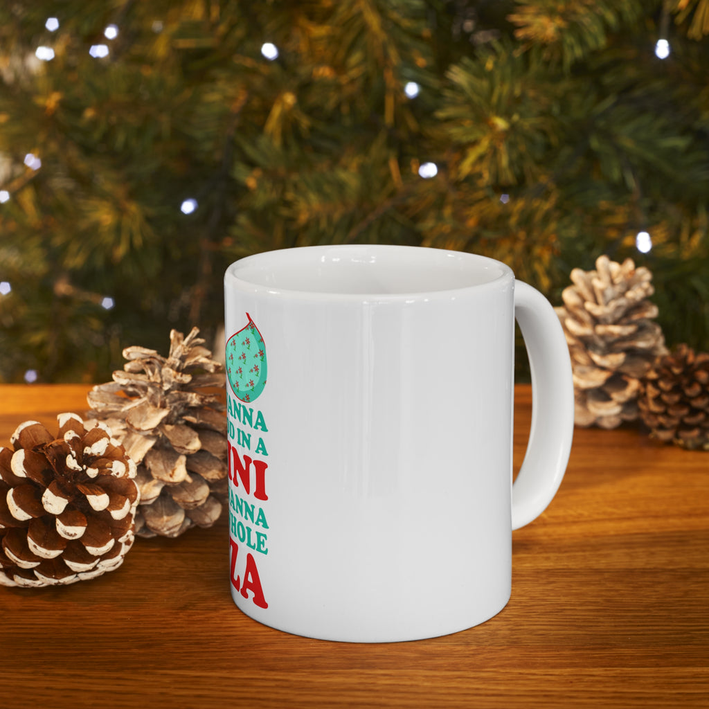 Glossy White Coffee / Tea Mug - Kinda Wanna Look Good in Bikini Want Whole Pizza, view 9