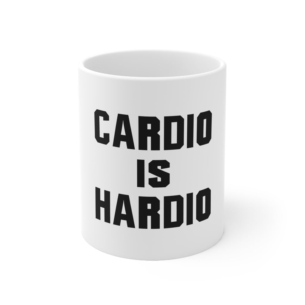 Glossy White Coffee / Tea Mug - Cardio is Hardio