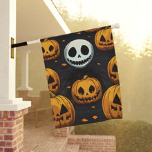 DistinctInk Garden & House Banner / Flag with Ghastly Skeleton Pumpkins Design for Halloween