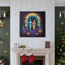 DistinctInk Canvas Wall Art with The Enduring Beauty of Writing for Halloween LGBTQ+ Pride