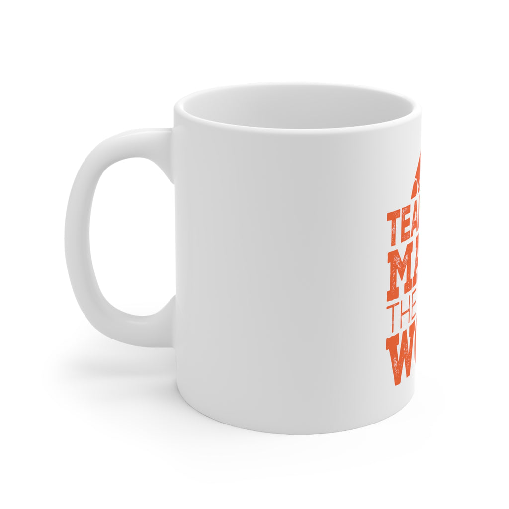 Glossy White Coffee / Tea Mug - Teamwork Makes the Dream Work Basketball, view 2