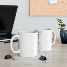 DistinctInk Glossy White Coffee / Tea Mug - Cop Pulled Over, Rock Paper Scissors