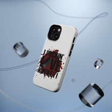 DistinctInk ToughCase for Apple iPhone, Compatible with MagSafe Charging - I Puckin' Love Hockey