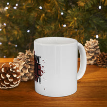 DistinctInk Glossy White Coffee / Tea Mug - I Puckin' Love Hockey