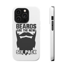 DistinctInk ToughCase for Apple iPhone, Compatible with MagSafe Charging - Beards are the New Six Pack