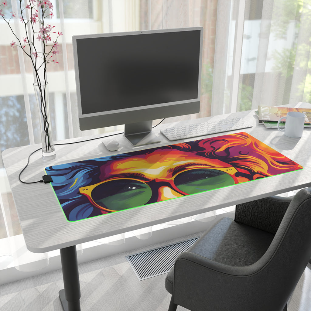 LED Gaming Mouse Pad with A World of Words Design for LGBTQ+ Pride, view 28