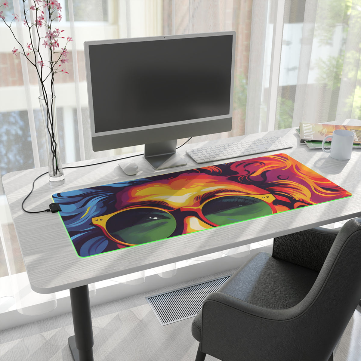 LED Gaming Mouse Pad with A World of Words Design for LGBTQ+ Pride, view 28
