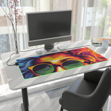 DistinctInk LED Gaming Mouse Pad with A World of Words Design for LGBTQ+ Pride
