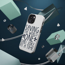DistinctInk ToughCase for Apple iPhone, Compatible with MagSafe Charging - Saving the World One Dad Joke at a Time