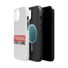 DistinctInk ToughCase for Apple iPhone, Compatible with MagSafe Charging - Twerking is Not a Crime