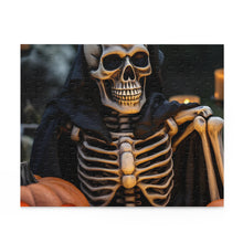 DistinctInk Jigsaw Puzzle with Skellington's Spooky Soiree Design for Halloween