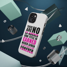 DistinctInk ToughCase for Apple iPhone, Compatible with MagSafe Charging - No Ex Nurses Title is Earned Forever