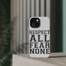 DistinctInk ToughCase for Apple iPhone, Compatible with MagSafe Charging - Respect All Fear None
