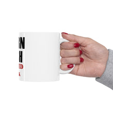 DistinctInk Glossy White Coffee / Tea Mug - Born to Fish, Forced to Work