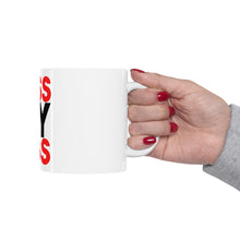 DistinctInk Glossy White Coffee / Tea Mug - Kiss My Abs