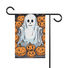 DistinctInk Garden & House Banner / Flag with Skeletal Ghostly Pumpkins Design for Halloween