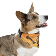 DistinctInk Adjustable Pet Banana Collar with Skelefun Halloween Design for Halloween