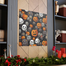 DistinctInk Canvas Wall Art with Haunted Harvest Time for Halloween