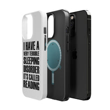 DistinctInk ToughCase for Apple iPhone, Compatible with MagSafe Charging - Terrible Sleeping Disorder Called Reading