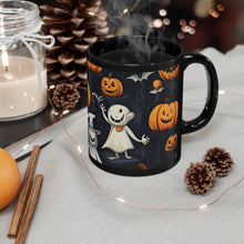 DistinctInk Black Coffee Mug - The Halloween Spell for Halloween