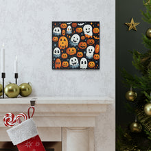 DistinctInk Canvas Wall Art with Spooky Halloween Night for Halloween