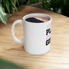 DistinctInk Glossy White Coffee / Tea Mug - Volleyball Yes I Do Play Like a Girl