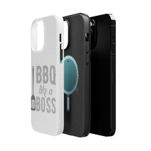DistinctInk ToughCase for Apple iPhone, Compatible with MagSafe Charging - BBQ Like a Boss Barbecue