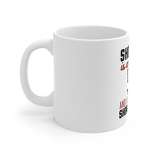 DistinctInk Glossy White Coffee / Tea Mug - Shopping is an Art I'm an Artist Respect