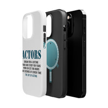 DistinctInk ToughCase for Apple iPhone, Compatible with MagSafe Charging - Actors Dream Train Study Work for Screen Time