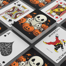 DistinctInk Playing Poker Cards with Ghost Skeleton Pumpkin Pattern Design for Halloween