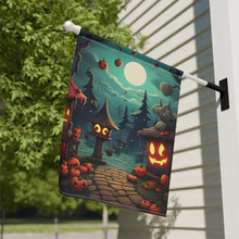 DistinctInk Garden & House Banner / Flag with Trick or Treat Fun Design for Halloween