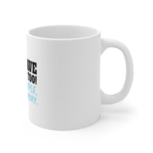 DistinctInk Glossy White Coffee / Tea Mug - Men Have Feelings Too - Hunger
