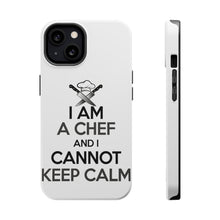 DistinctInk ToughCase for Apple iPhone, Compatible with MagSafe Charging - I Am the Chef Cannot Keep Calm