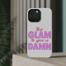 DistinctInk ToughCase for Apple iPhone, Compatible with MagSafe Charging - Too Glam to Give a Damn