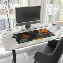 DistinctInk LED Gaming Mouse Pad with Haunted Harvest Time Design for Halloween