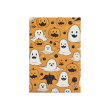 DistinctInk Garden & House Banner Flag with Ghoulish Bats and Pumpkins Design for Halloween