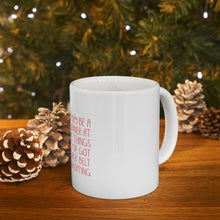 DistinctInk Glossy White Coffee / Tea Mug - Beginner at Some Things Black Belt in Shopping