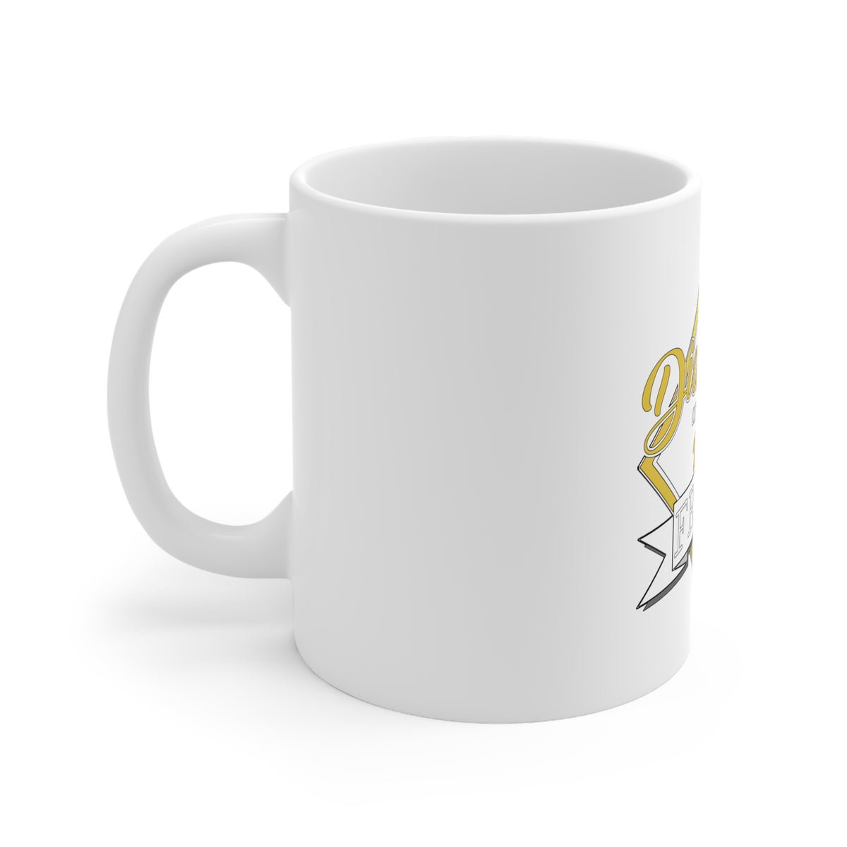 Glossy White Coffee / Tea Mug - Diamonds Are a Girl's Best Friend, view 2